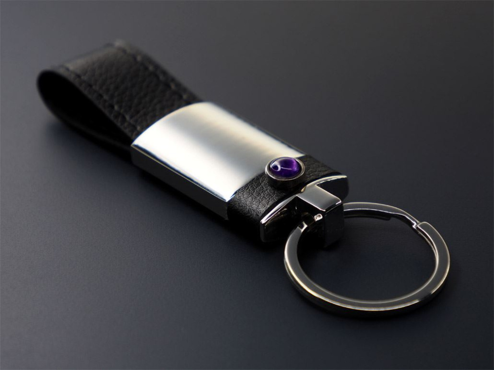 Logo trade promotional giveaways picture of: Amethyst Keyring 1296095
