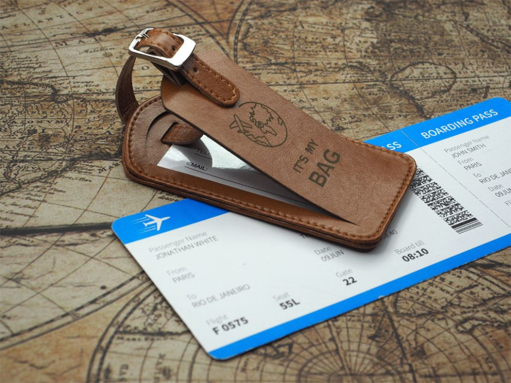 Logo trade promotional giveaways picture of: Luggage tag 1155119