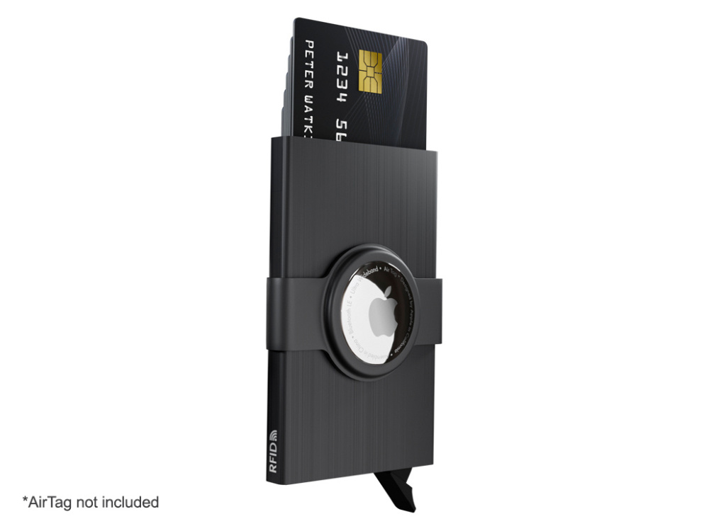 Logo trade business gift photo of: RFID credit card case with holder for AirTag 2163155