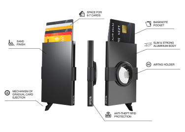 Logotrade advertising product image of: RFID credit card case with holder for AirTag 2163108