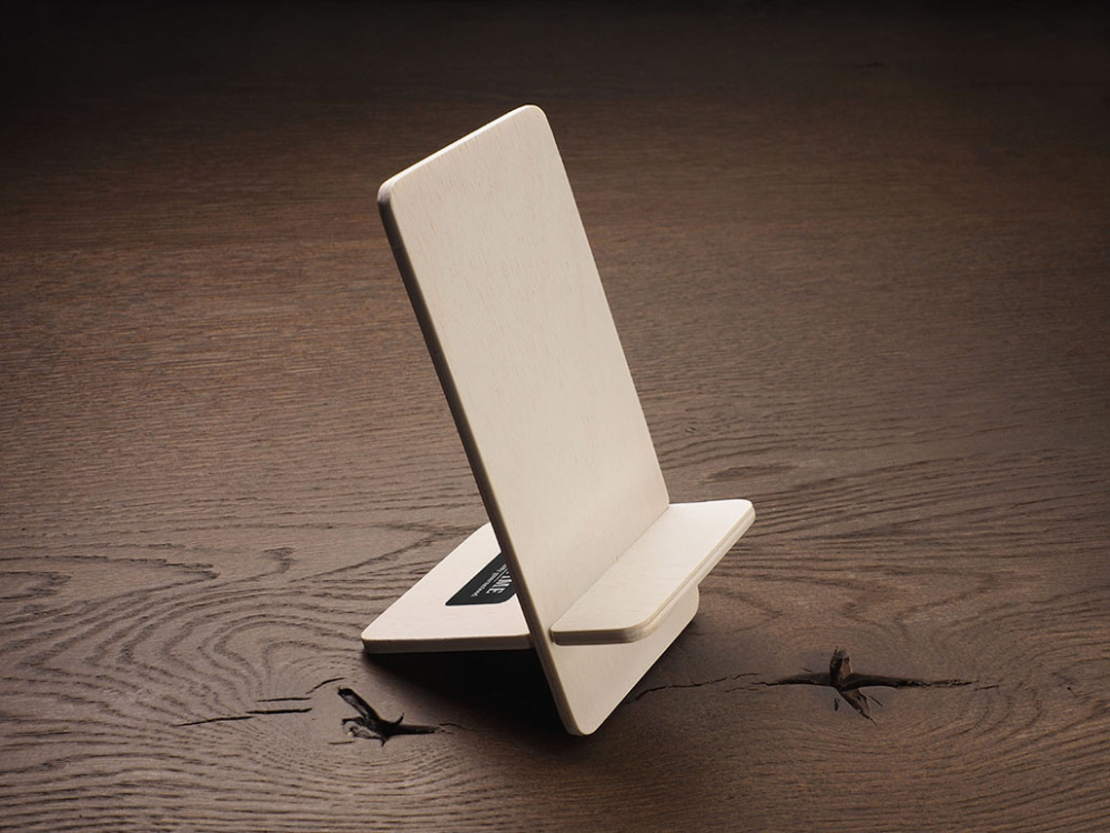 Logo trade promotional merchandise picture of: Wooden telephone stand 1834121