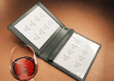 Logo trade corporate gifts image of: Menu cover 1056119