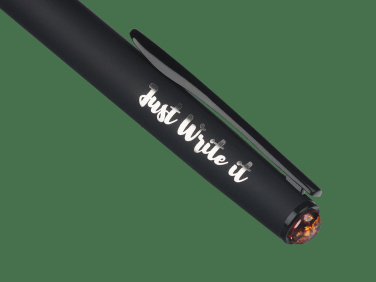 Logo trade promotional merchandise photo of: Ball pen with AMBER stone 2070036
