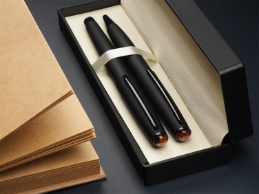 Logotrade promotional item picture of: Amber Pen set  1235036