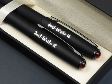 Logo trade promotional gifts image of: Amber Pen set  1235036