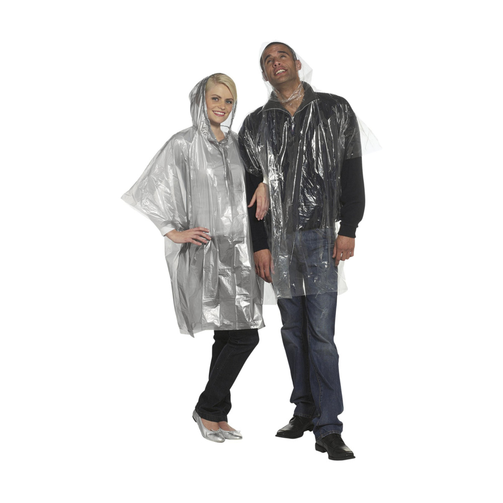 Logo trade business gift photo of: Clear poncho/raincoat