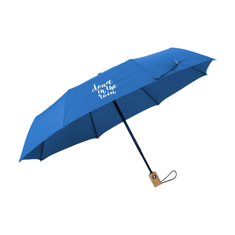 Logo trade promotional item photo of: Michigan foldable RCS RPET umbrella 21 inch