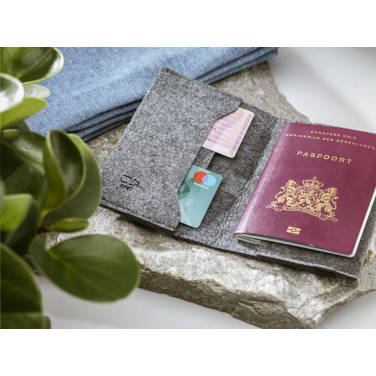Logo trade promotional products image of: Identify GRS RPET Felt passport holder