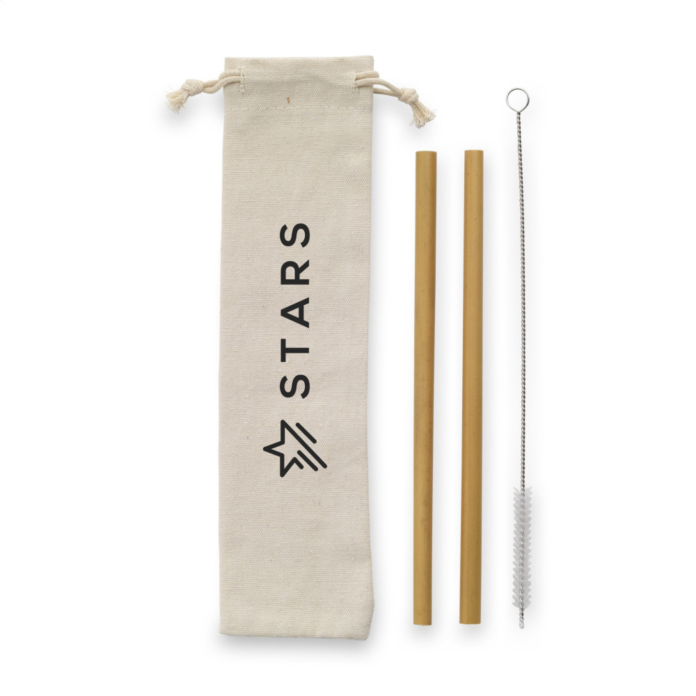 Logotrade promotional gift image of: ECO Bamboe Straw Set bamboo straws