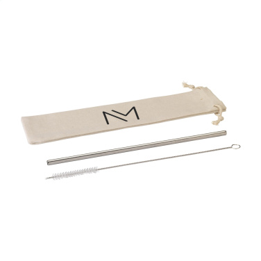 Logotrade corporate gift image of: Reusable 1 piece ECO Straw Set stainless-steel straw