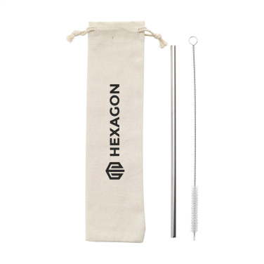 Logotrade promotional product image of: Reusable 1 piece ECO Straw Set stainless-steel straw