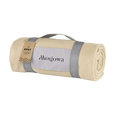 Logo trade promotional gifts image of: SuperSoft RPET (180 g/m²) fleece blanket