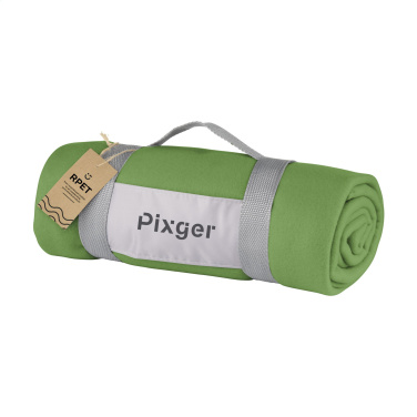 Logo trade corporate gifts image of: SuperSoft RPET (180 g/m²) fleece blanket