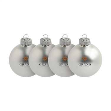 Logo trade promotional merchandise photo of: Christmas Bauble Ø 6 cm - set of 4 - Made in Europe