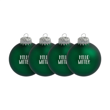 Logotrade promotional item image of: Christmas Bauble Ø 6 cm - set of 4 - Made in Europe