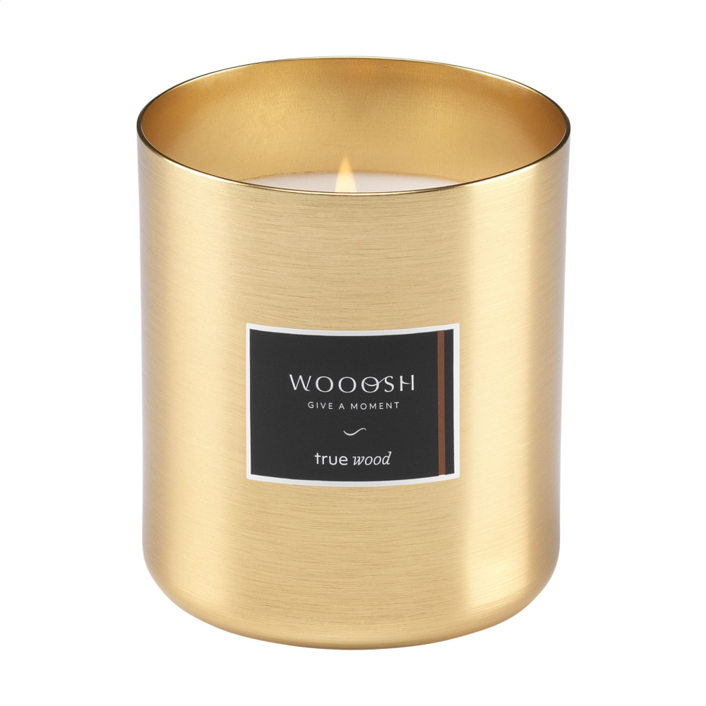 Logo trade promotional giveaways image of: Wooosh Scented Candle True Wood X-Mas