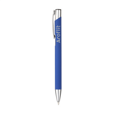 Logo trade promotional merchandise photo of: Ebony Soft Touch pen