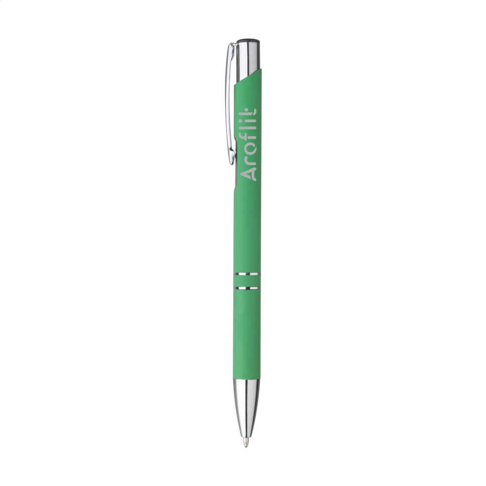 Logotrade promotional giveaway image of: Ebony Soft Touch Accent pen