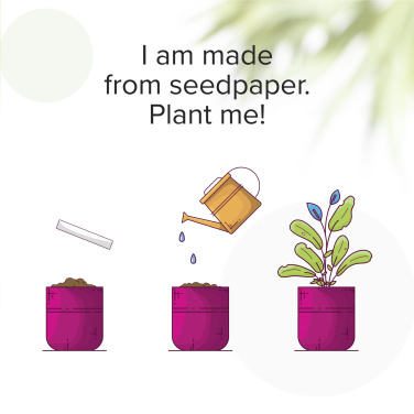 Logo trade corporate gifts picture of: Seed Paper Bookmark