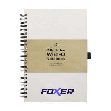 Logotrade business gift image of: Milk-Carton Wire-O Paper Notebook A5