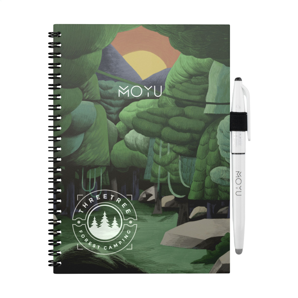 Logo trade promotional gifts picture of: MOYU Erasable Stone Paper Notebook Custom SoftCover