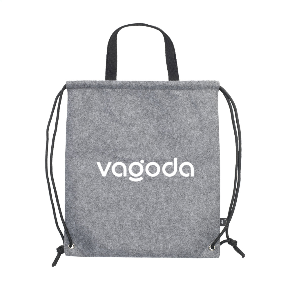 Logo trade corporate gifts picture of: GRS RPET Felt PromoBag Plus backpack
