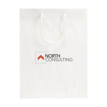 Logo trade promotional product photo of: Leaf It Bag recycled with straw fibres (180 g/m²) L