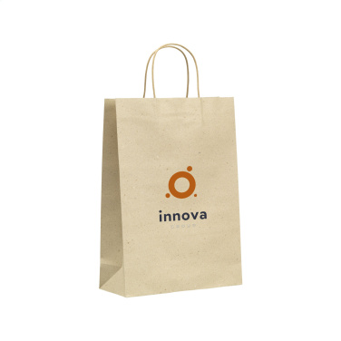 Logo trade advertising products picture of: Leaf It Bag recycled grass paper (120 g/m²) L