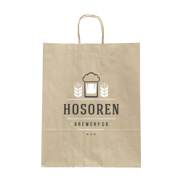 Logotrade promotional gift picture of: Leaf It Bag recycled grass paper (90 g/m²) M