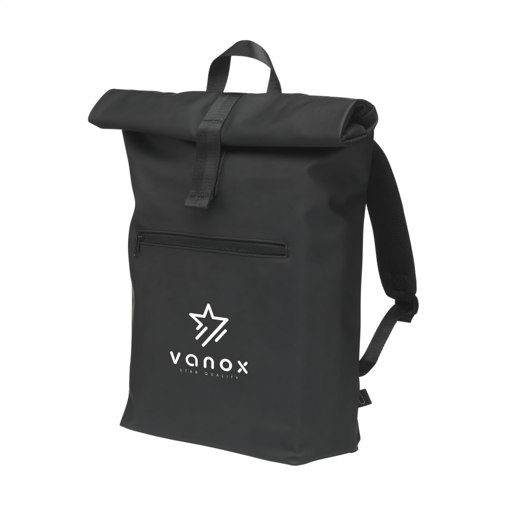 Logotrade promotional products photo of: Lennon Roll-Top Recycled Backpack