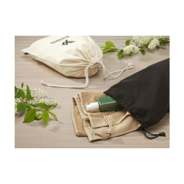 Logotrade promotional items photo of: Gift Pouch Natural GRS Recycled Cotton (150 g/m²) L