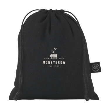 Logo trade promotional gifts picture of: Gift Pouch GRS Recycled Cotton (150 g/m²) S