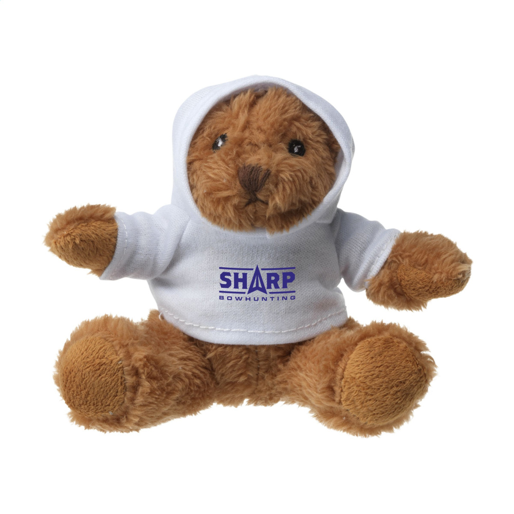 Logotrade corporate gift image of: HoodedBear bear cuddle toy