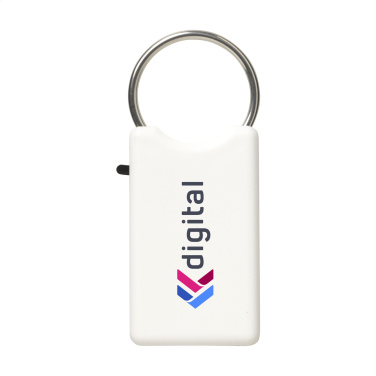 Logo trade business gifts image of: Safe GRS Recycled Key Ring