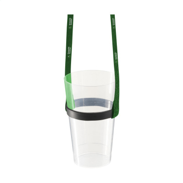Logotrade promotional merchandise image of: Lanyard Sublimation RPET 1.5 cm with Cup holder