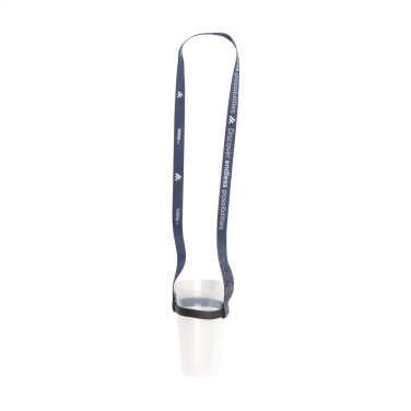 Logotrade promotional merchandise picture of: Lanyard Sublimation RPET 1.5 cm with Cup holder