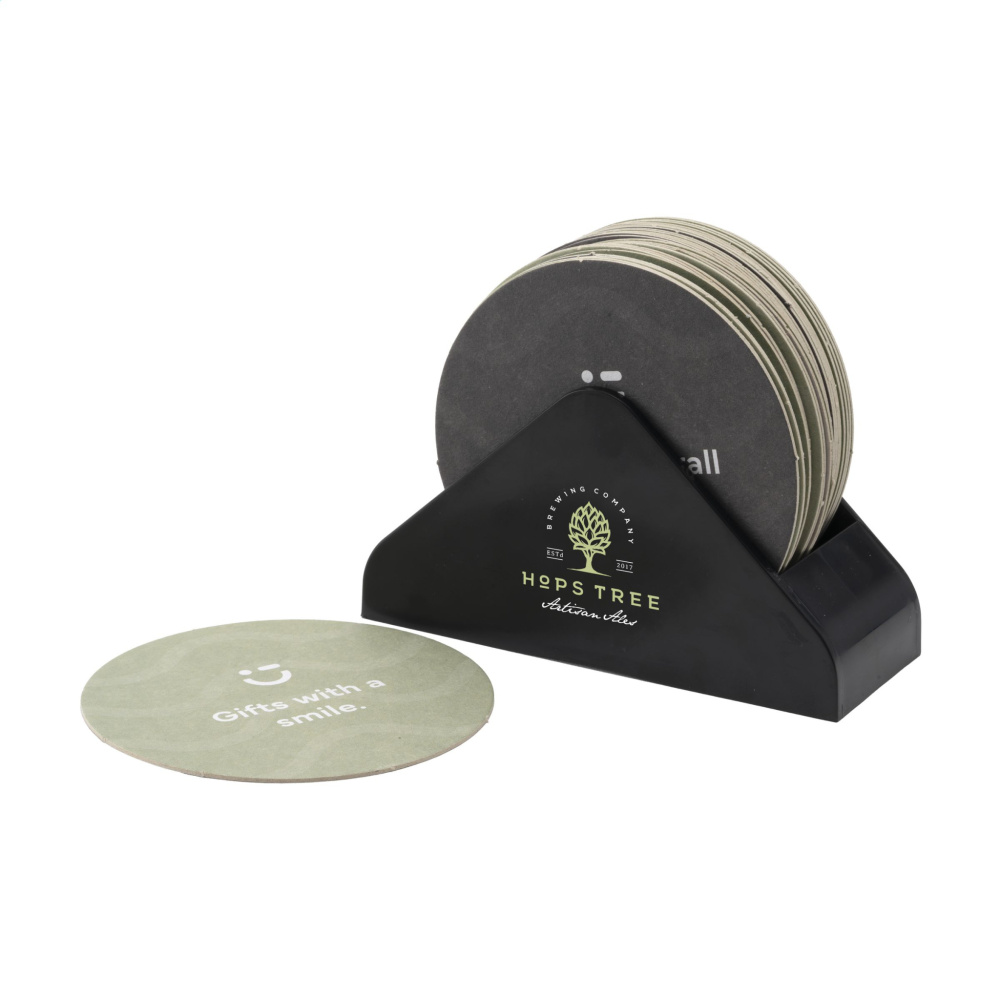 Logotrade corporate gift image of: Recycled Holder Beer Coasters