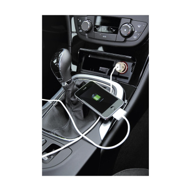 Logo trade promotional giveaways image of: USB CarCharger plug