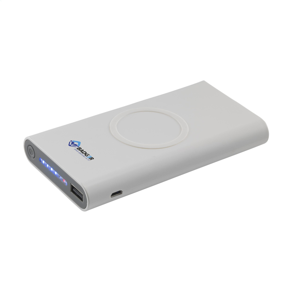 Logo trade business gifts image of: Wireless Powerbank 8000 C wireless charger