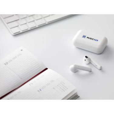 Logo trade corporate gift photo of: Sensi TWS Wireless Earbuds in Charging Case