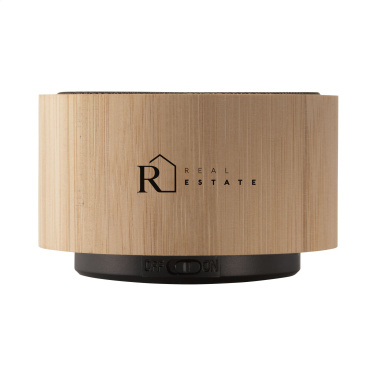 Logo trade promotional giveaway photo of: Wave Bamboo Wireless Speaker