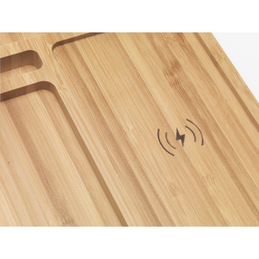 Logo trade promotional items image of: Bamboo Organizer charger