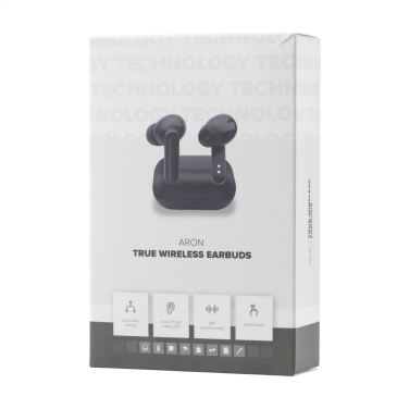 Logo trade promotional item photo of: Aron TWS Wireless Earbuds in Charging Case