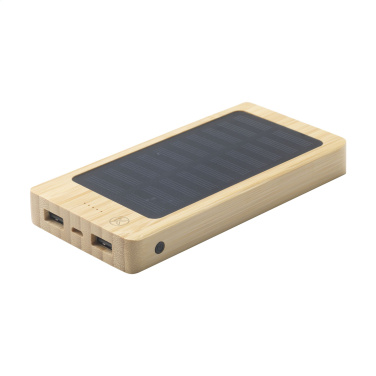 Logo trade business gifts image of: Solar Powerbank 8000+ Wireless Charger