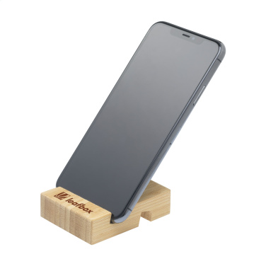 Logotrade promotional gift picture of: Supporto Bamboo phone stand