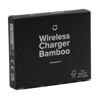 Logotrade corporate gift image of: Bamboo Wireless Charger 15W