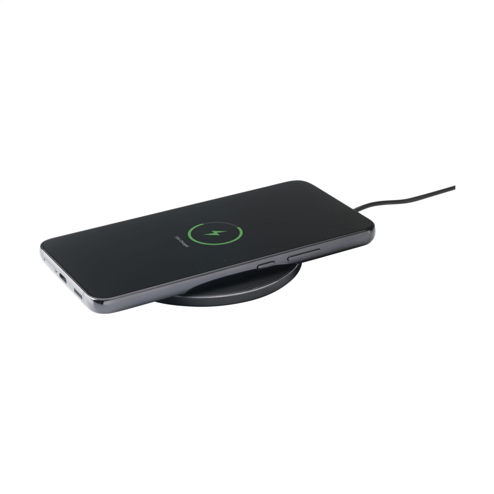 Logo trade promotional item photo of: Tecco GRS Recycled Alu 15W Wireless Charger