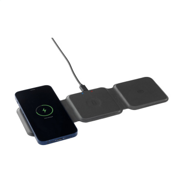 Logo trade corporate gift photo of: TriCharge RCS  Recycled PU Wireless Charger