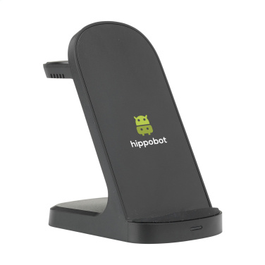 Logotrade promotional products photo of: Triple-Up RCS Recycled ABS Wireless Charger Stand