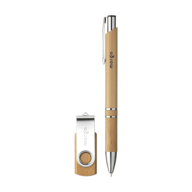 Logotrade corporate gift image of: Bamboo Connect Giftset 8 GB